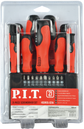 21-piece P.I.T. screwdriver and bit set