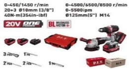 P.I.T طاقم ترابنو شحن + جلخ شحن2بطارية 4امبير